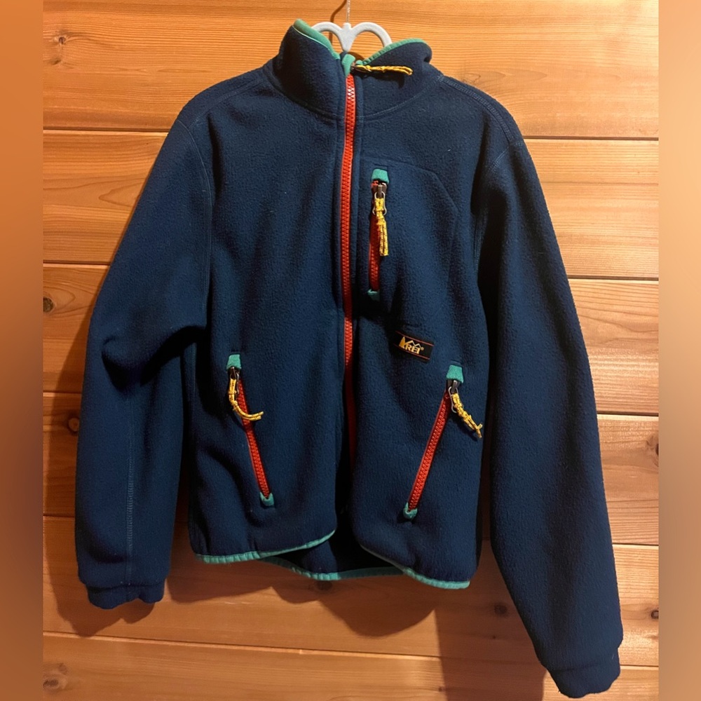 REI multi-color zip up Kids Fleece size Small (8)
